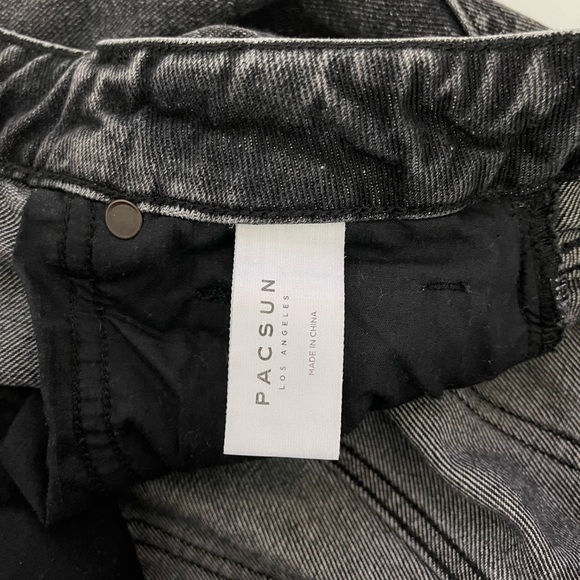PACSUN Black Acid Wash Mom jean Hi-Rise Ankle Denim Women Size 28 - Picture 8 of 12